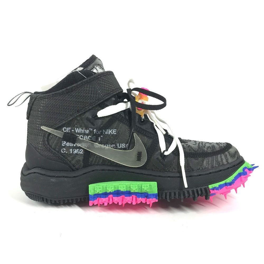 NIKE Off-White collaboration Air Force 1 Mid Shoes shoes sneakers Synthetic resin Black Used