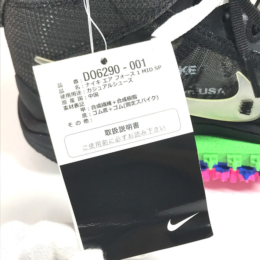 NIKE Off-White collaboration Air Force 1 Mid Shoes shoes sneakers Synthetic resin Black Used