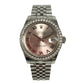 ROLEX 178384 random Datejust logo Automatic Diamond Bezel Jubilee Bracelet Wristwatch SS Silver Used