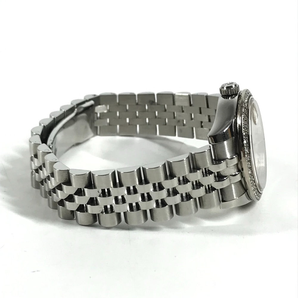 ROLEX 178384 random Datejust logo Automatic Diamond Bezel Jubilee Bracelet Wristwatch SS Silver Used