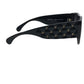 CHANEL 71465A Logo CC CC Mark Matelasse Quilted glasses glasses eyewear glasses sunglasses Plastic Black/Gold Used