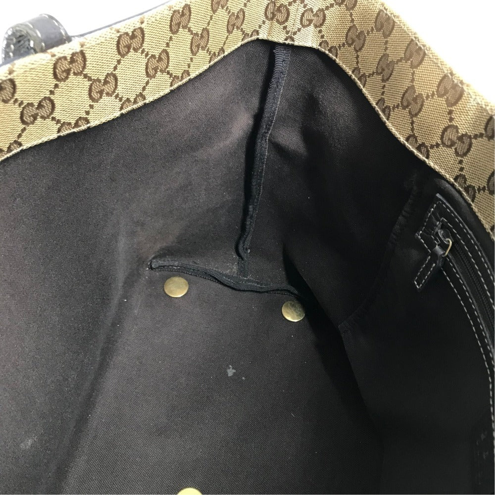 GUCCI 336667 GG crystal Logo studs Tote Bag shoulder bag Shoulder Bag Leather / Coated Canvas Beige Used
