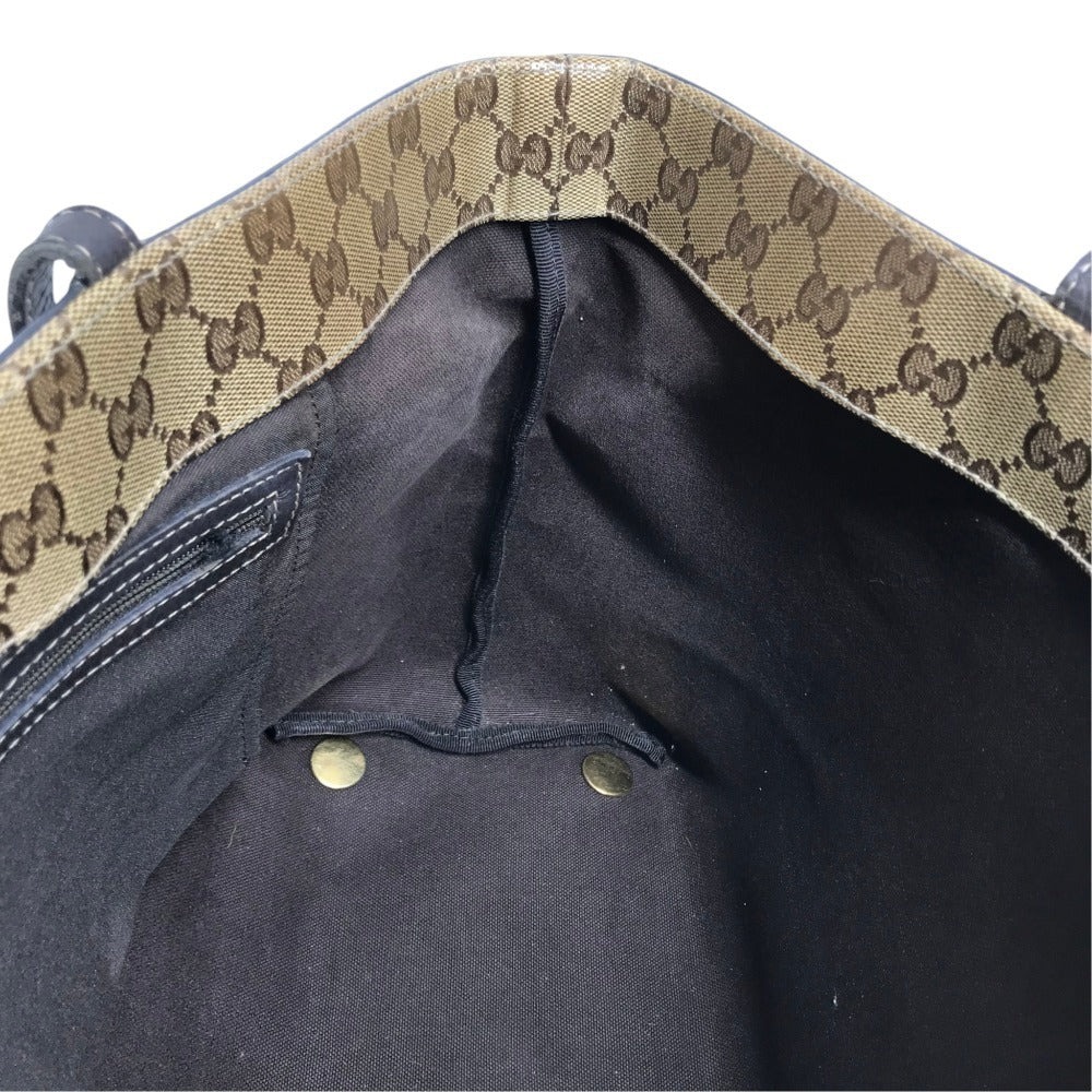 GUCCI 336667 GG crystal Logo studs Tote Bag shoulder bag Shoulder Bag Leather / Coated Canvas Beige Used