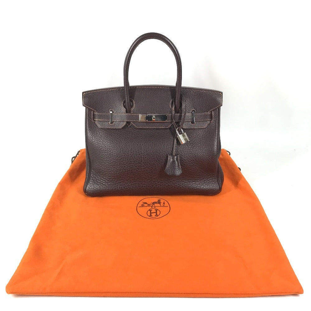 HERMES Birkin30 Birkin 30 Bag Tote Bag Hand Bag Fjord Havana Brown/SilverHardware Used