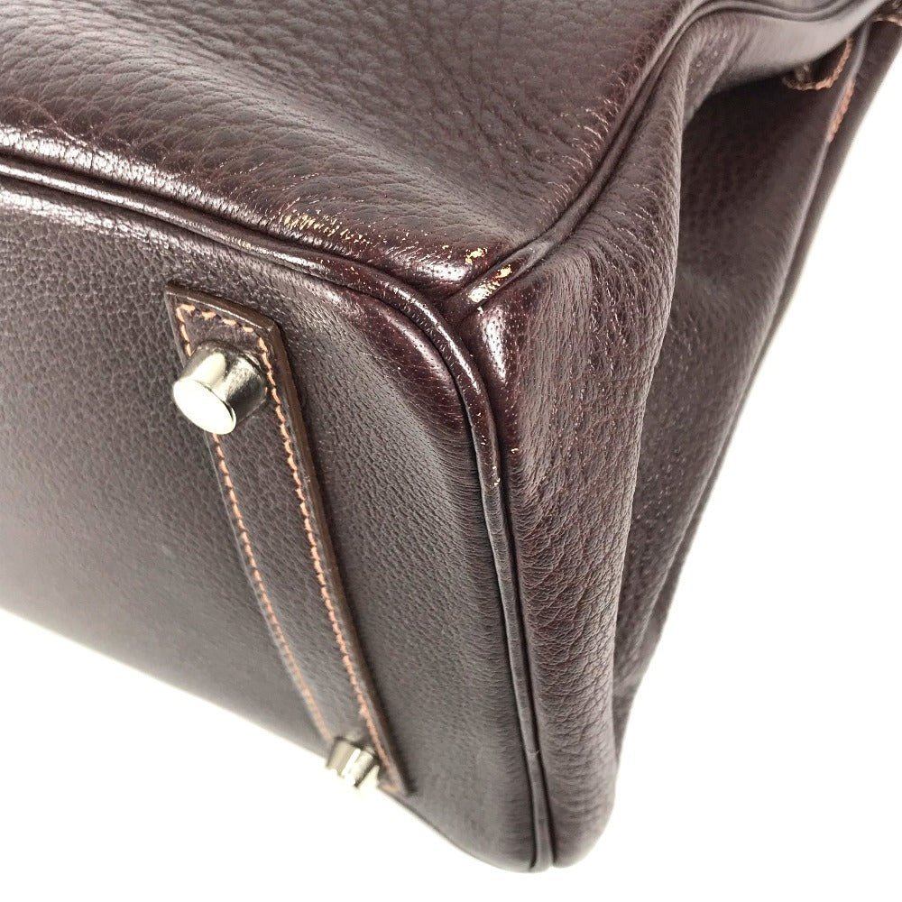 HERMES Birkin30 Birkin 30 Bag Tote Bag Hand Bag Fjord Havana Brown/SilverHardware Used