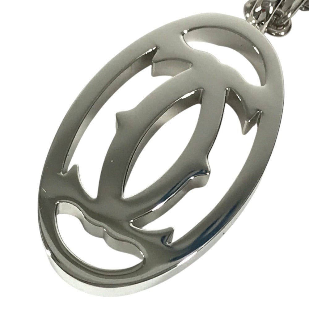 CARTIER T1220148 Charm Key Holder Bag Charm 2C Decor Charm Logo Necklace Choker Chain Necklace Accessory Pendant top Metal Silver Used