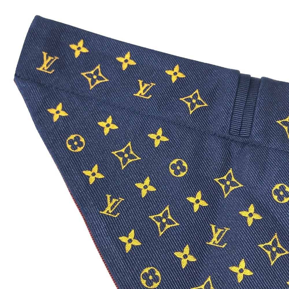 LOUIS VUITTON GI1261 Dog Bandana MM Dog Bandana MM Pet dog Collar cotton Red/Navy Used