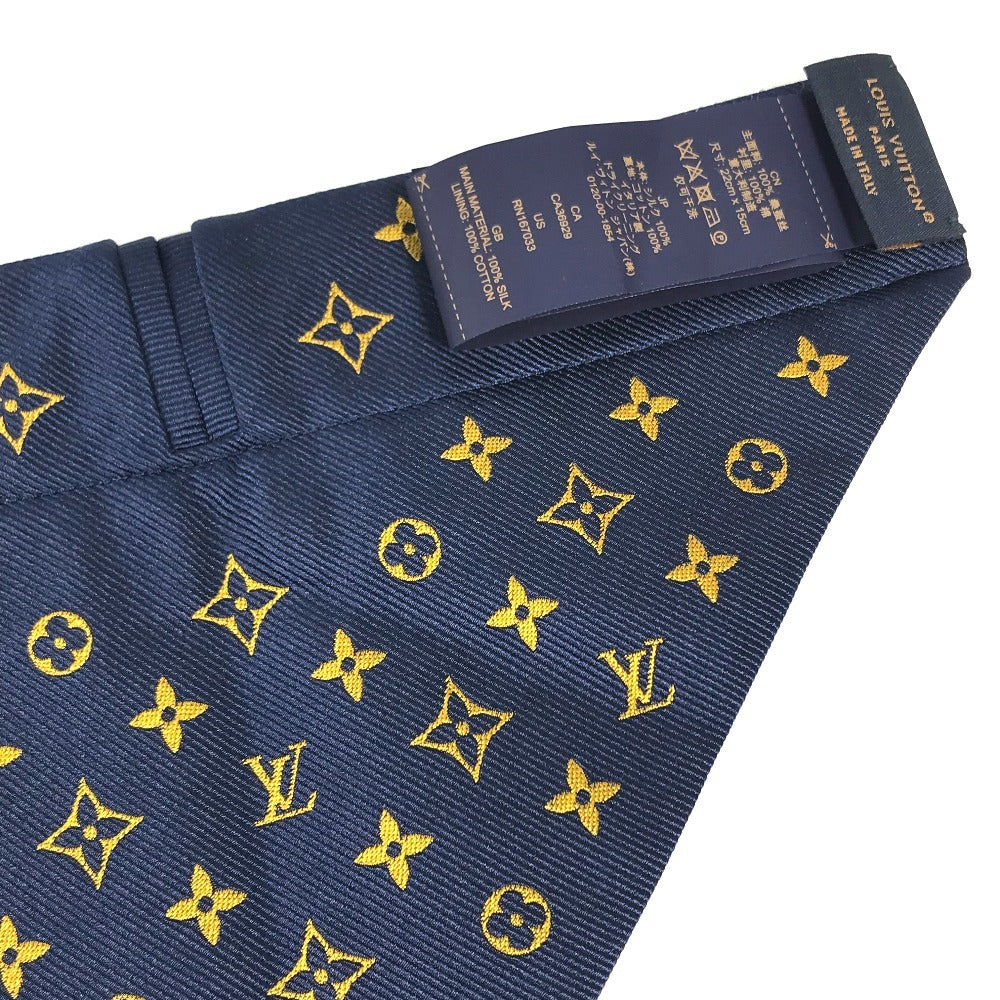 LOUIS VUITTON GI1261 Dog Bandana MM Dog Bandana MM Pet dog Collar cotton Red/Navy Used