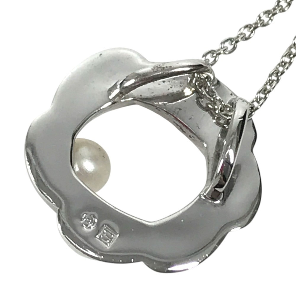 TASAKI Logo pearl Accessories Jewelry Chain Necklace Necklace Metal Silver Used