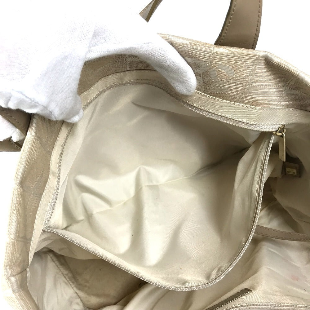 CHANEL A15991 CC CC Mark logo New Travel Line MM New Travel Line MM Shoulder bag, handbag, shoulder bag Tote Bag Leather / Nylon Jacquard Beige Used