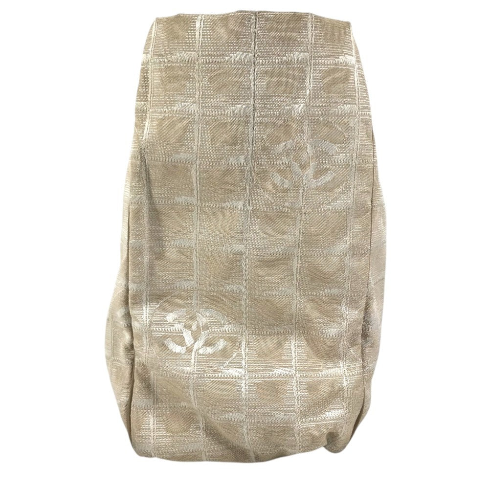 CHANEL A15991 CC CC Mark logo New Travel Line MM New Travel Line MM Shoulder bag, handbag, shoulder bag Tote Bag Leather / Nylon Jacquard Beige Used