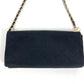 CHANEL Party bag Logo Faux Pearl Rhinestone Bijoux Flap Chain Bag Handbag Shoulder Bag Shoulder Bag Satin Black Used