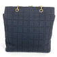 CHANEL CC CC Mark logo chocolate bar Bag Tote Bag Shoulder Bag Double Chain Chain Bag Shoulder Bag cotton Black Used