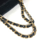 CHANEL CC CC Mark logo chocolate bar Bag Tote Bag Shoulder Bag Double Chain Chain Bag Shoulder Bag cotton Black Used