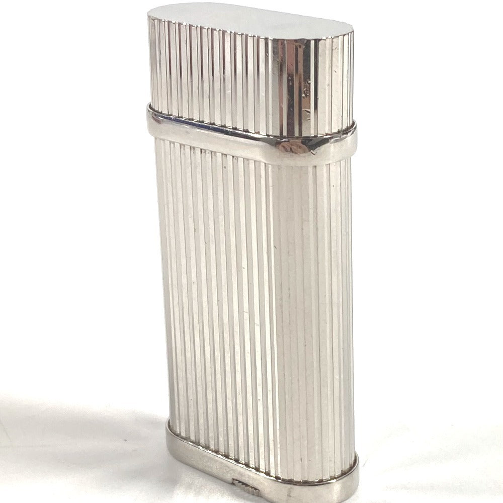 CARTIER logo Smoking accessories, cigarette smoke Lighter Metal Silver Used