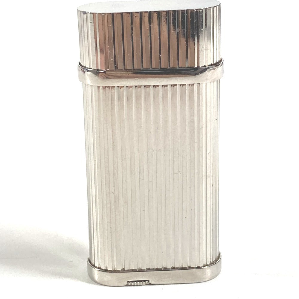 CARTIER logo Smoking accessories, cigarette smoke Lighter Metal Silver Used