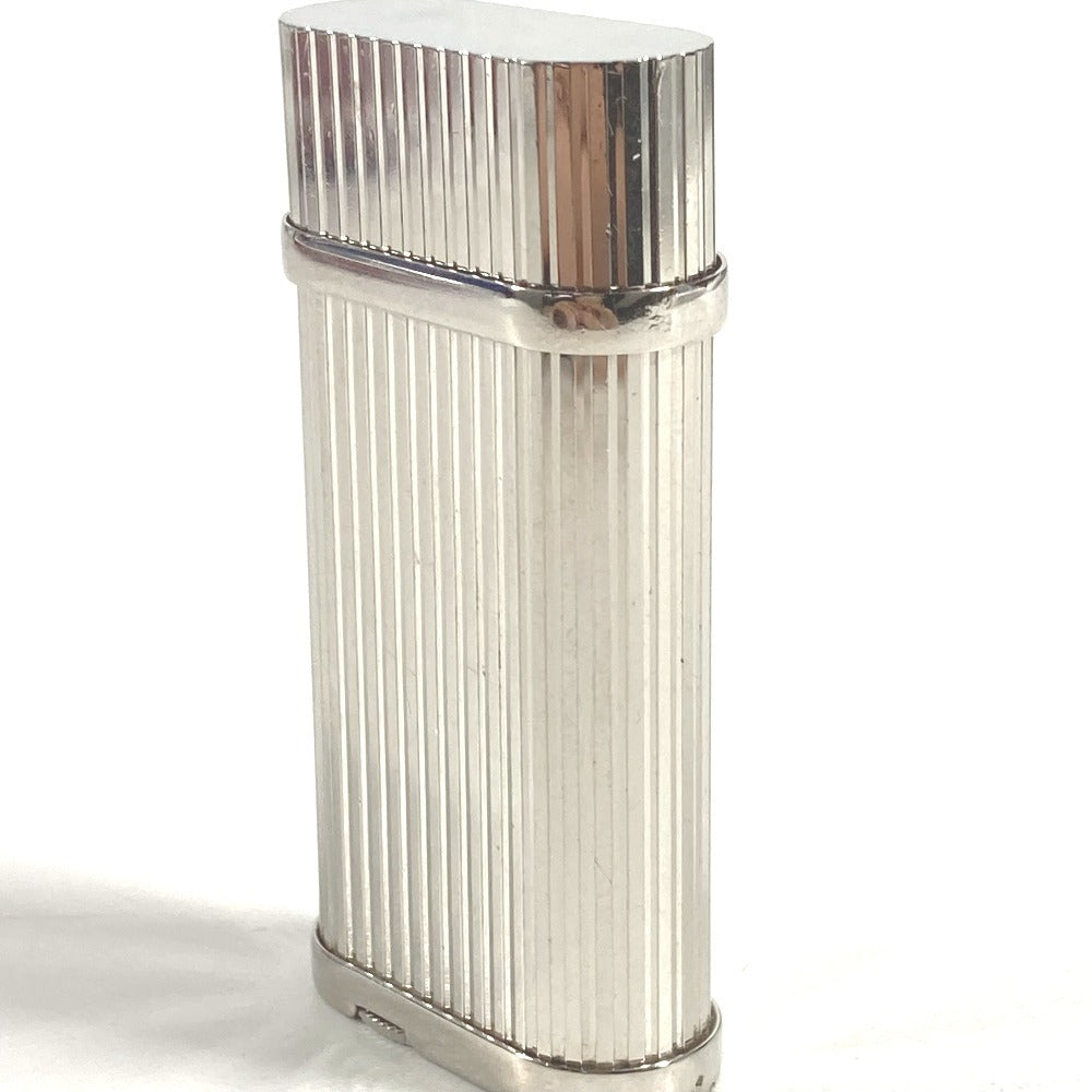 CARTIER logo Smoking accessories, cigarette smoke Lighter Metal Silver Used