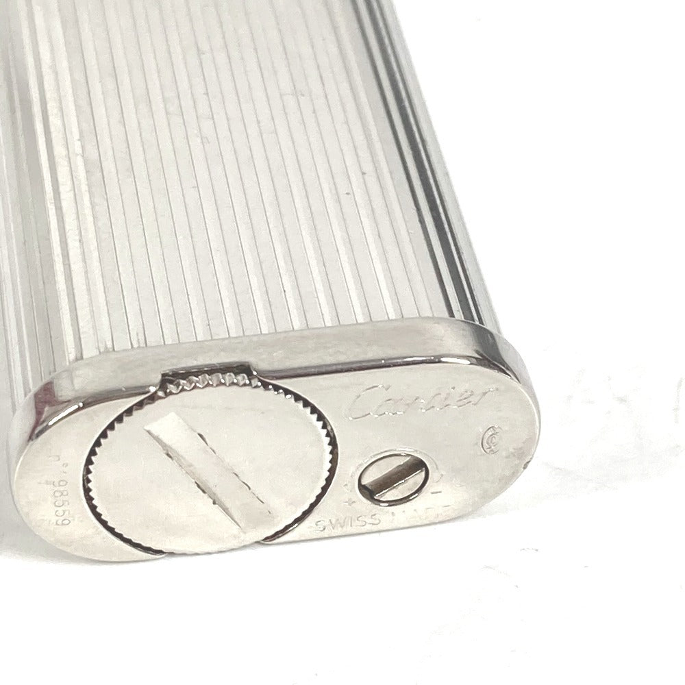 CARTIER logo Smoking accessories, cigarette smoke Lighter Metal Silver Used