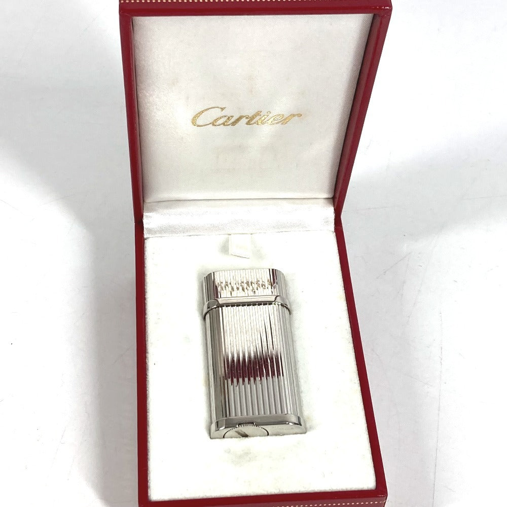 CARTIER logo Smoking accessories, cigarette smoke Lighter Metal Silver Used