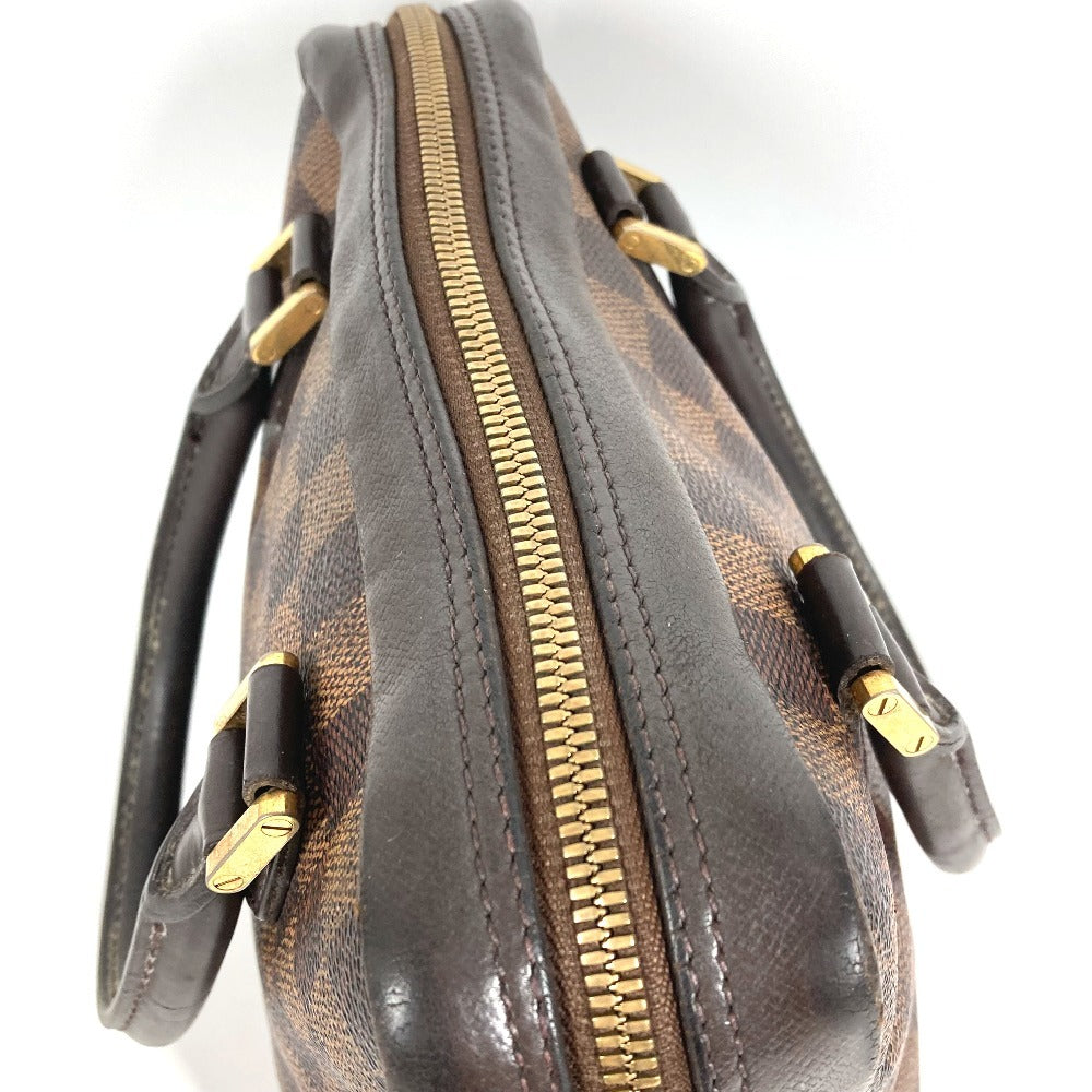 LOUIS VUITTON N51150 Damier Brera Bag Hand Bag Damier Canvas Ebene Brown Used