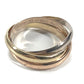 CARTIER K18 Gold 18K Trinity logo Triple-strand accessory jewelry Ring Au750 Gold/Silver Used