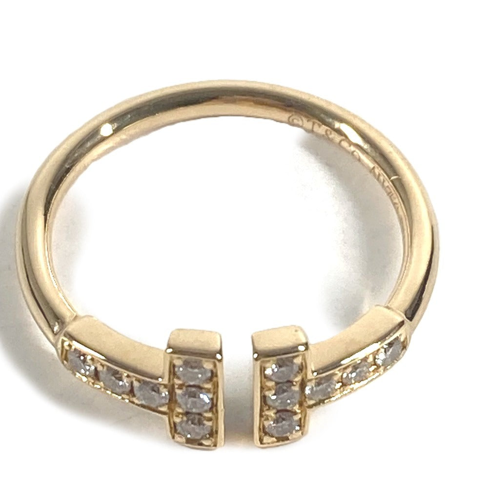 TIFFANY&Co. K18 Gold 18K T-wire logo diamond Accessory Jewelry Ring Au750 Gold Used