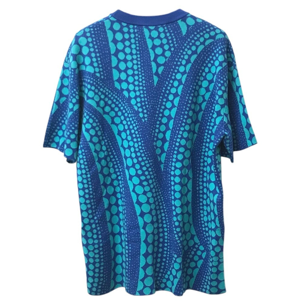 LOUIS VUITTON 不明 Kusama Yayoi Collaboration LV x YK All Over Pumpkin Crew Neck Short-sleeved apparel top, polka dot shirt, T-shirt RW232H knit cotton blue/Green Used