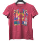 HERMES Della Cavalleria logo H logo top, short-sleeved apparel Shirt T-shirt Short sleeve T-shirt cotton Red/Multicolore Used