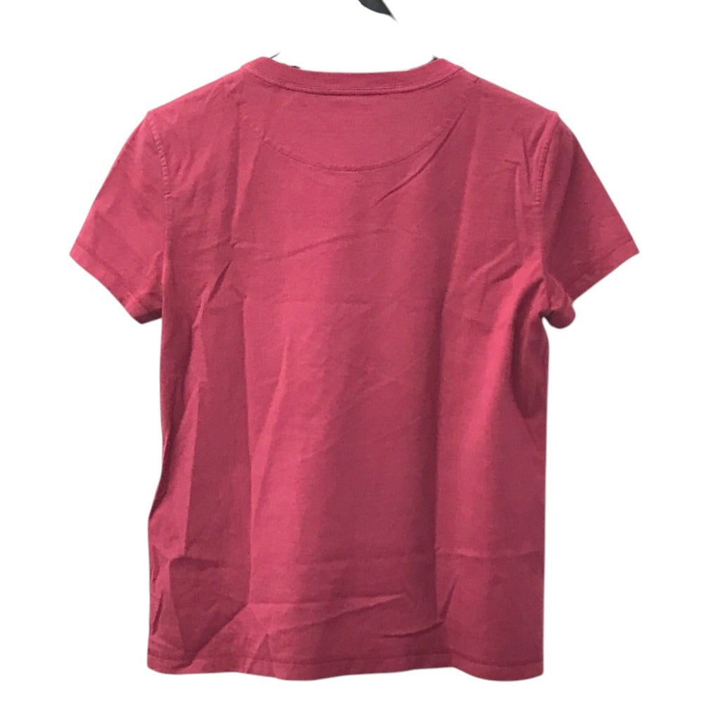 HERMES Della Cavalleria logo H logo top, short-sleeved apparel Shirt T-shirt Short sleeve T-shirt cotton Red/Multicolore Used
