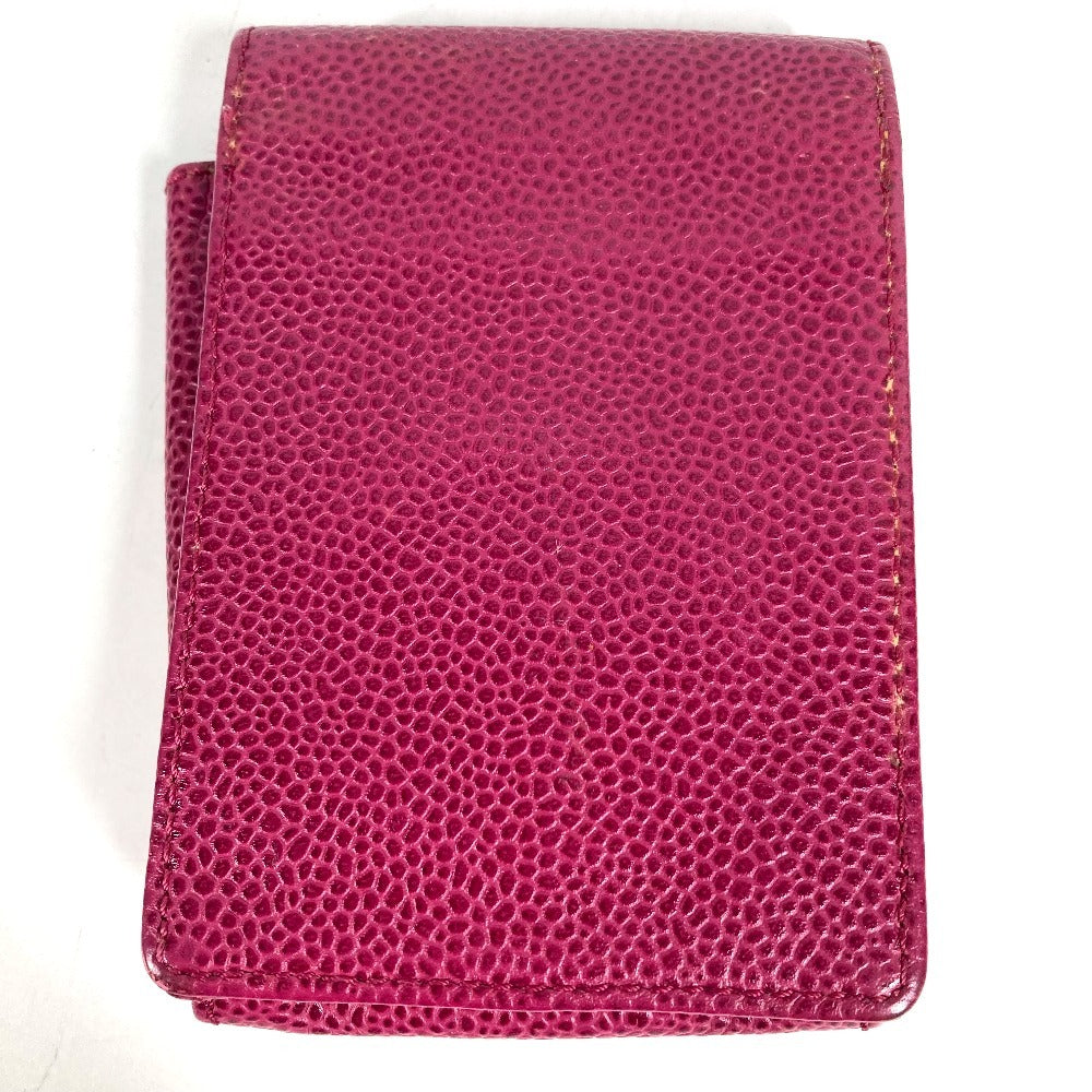 CHANEL A13511 CC CC Mark logo Cigarette case, pouch, accessory case Cigarette case Caviar Leather pink Used