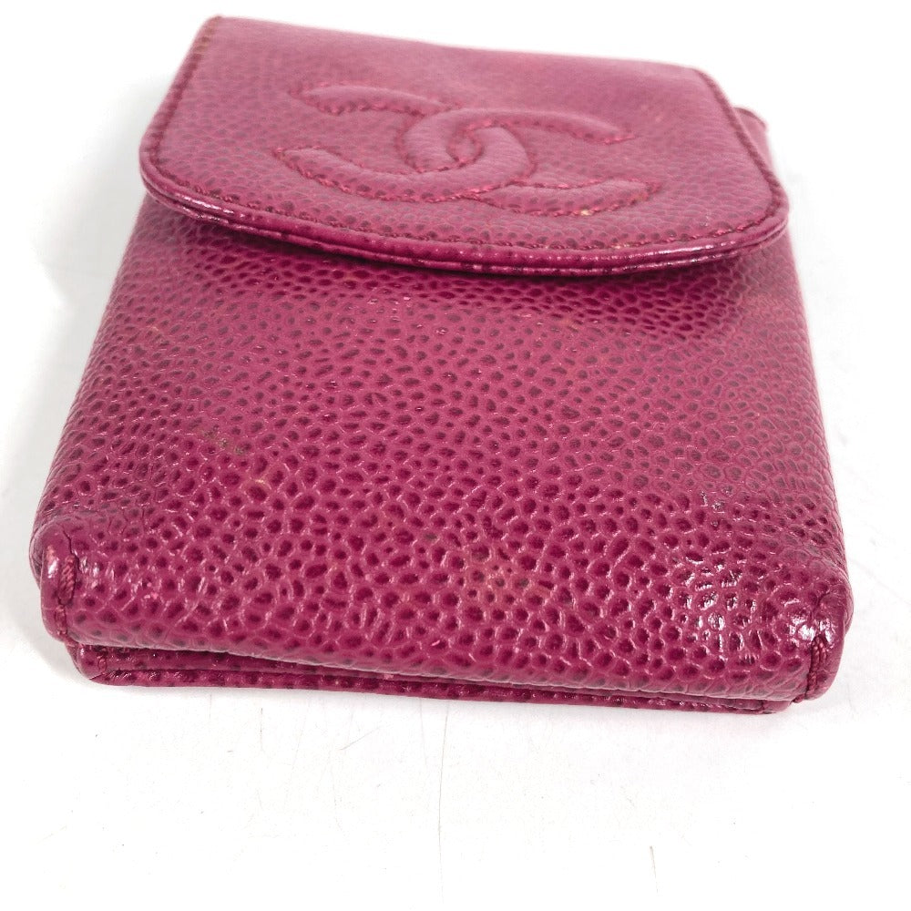CHANEL A13511 CC CC Mark logo Cigarette case, pouch, accessory case Cigarette case Caviar Leather pink Used