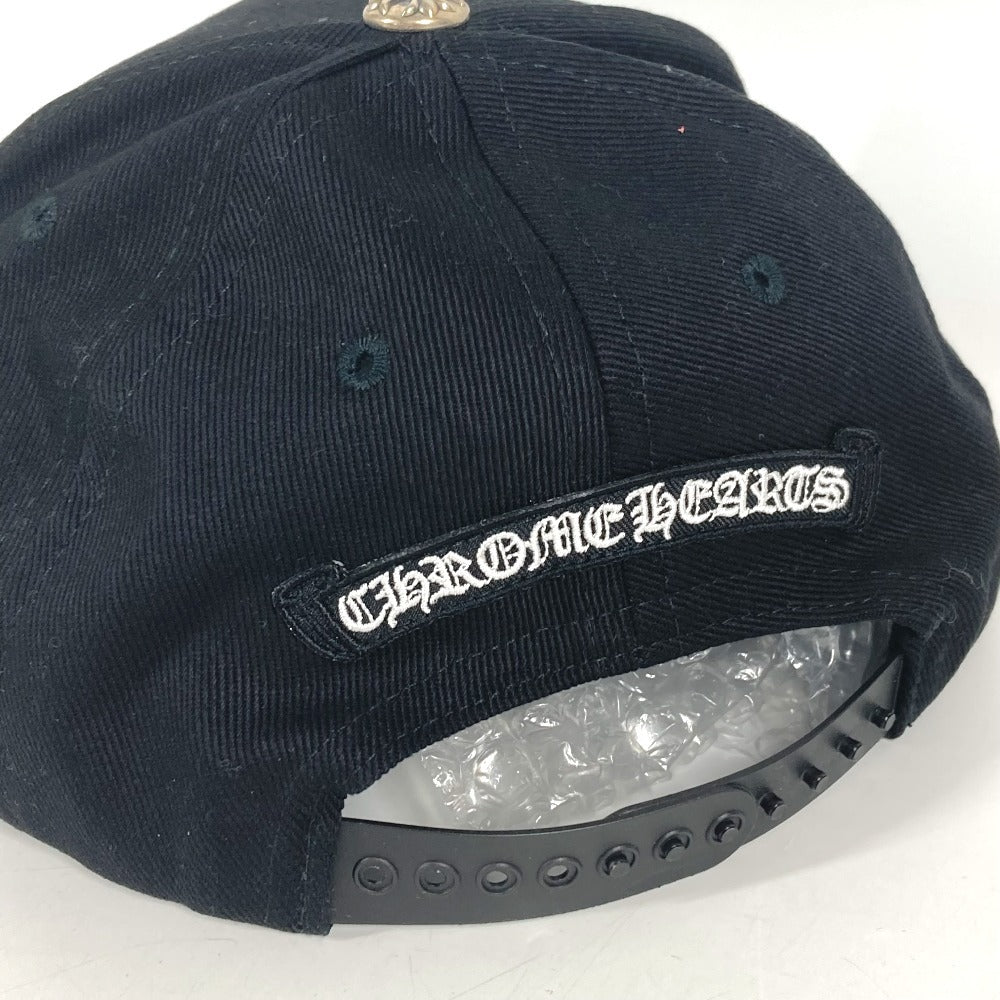 CHROME HEARTS Vertical logo mesh hat cap baseball cap cotton White/Black Used