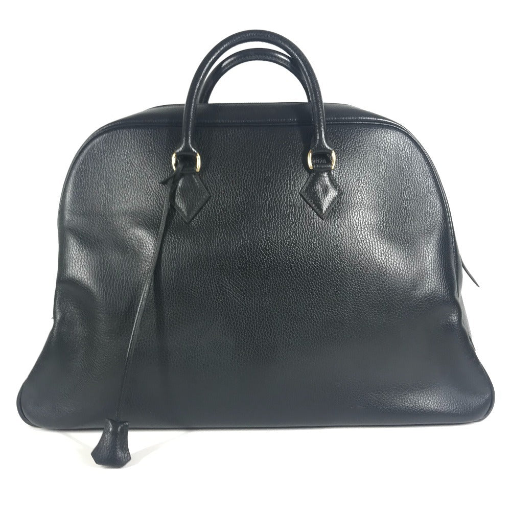 HERMES vintage Sampron Bag Hand Bag Travel Bag Duffle Bag Ardennes Black/GoldHardware Used
