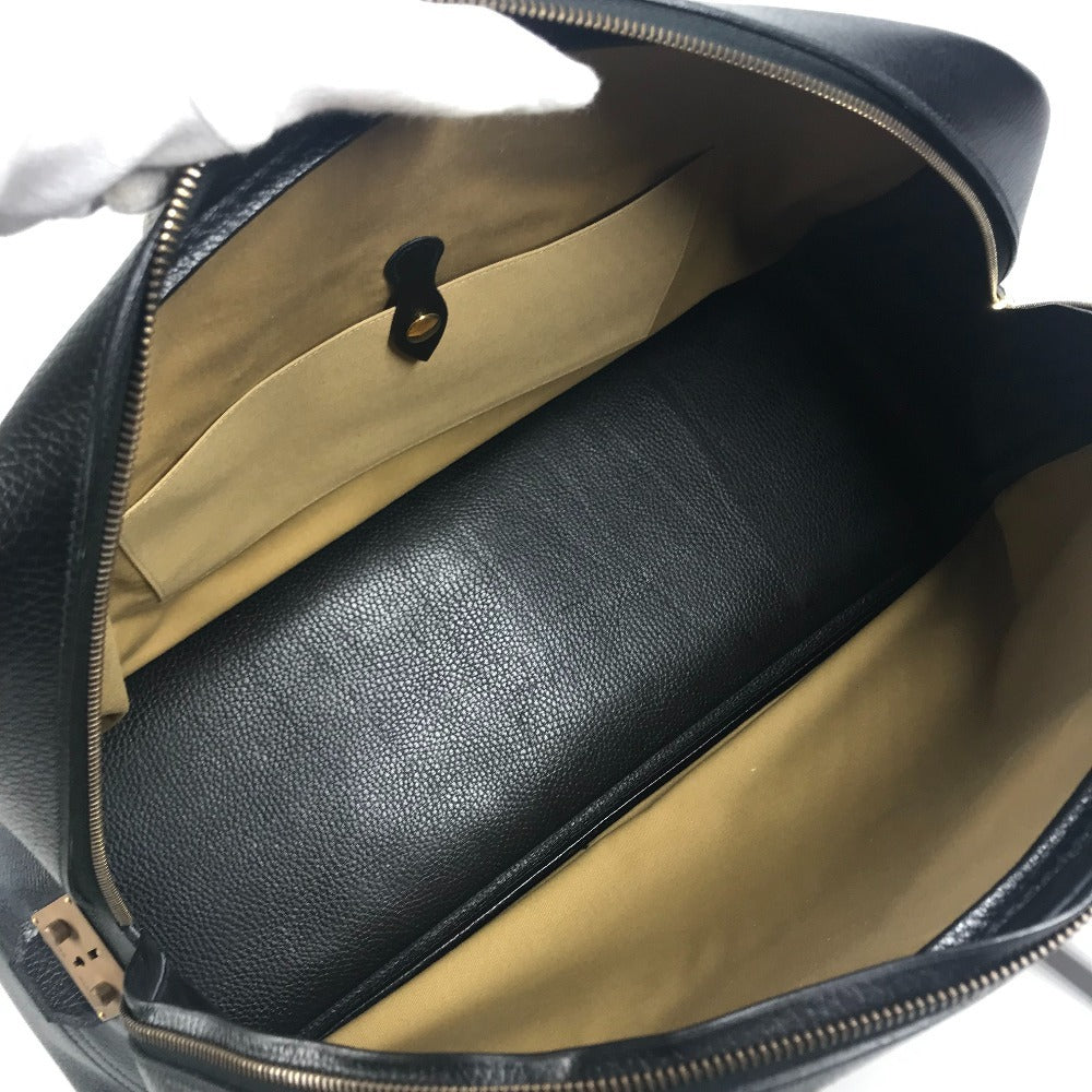 HERMES vintage Sampron Bag Hand Bag Travel Bag Duffle Bag Ardennes Black/GoldHardware Used