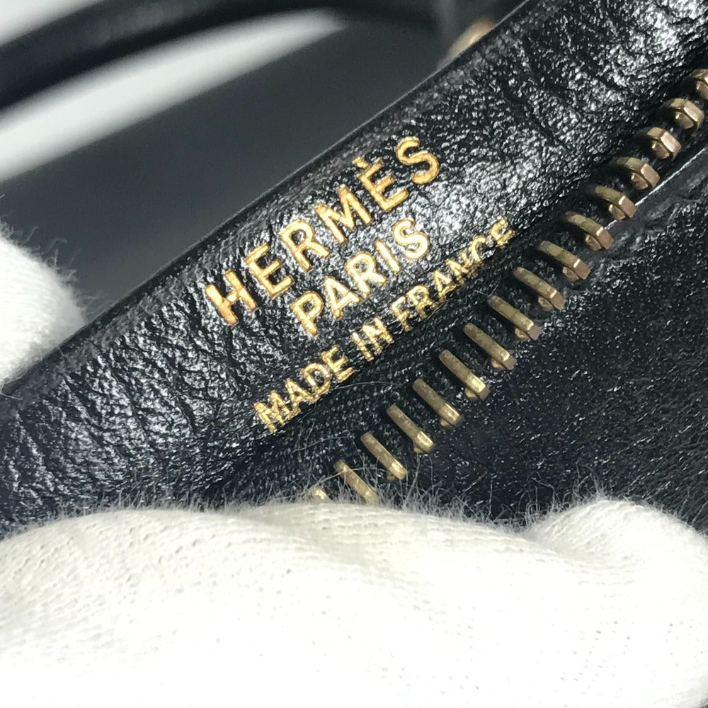 HERMES vintage Sampron Bag Hand Bag Travel Bag Duffle Bag Ardennes Black/GoldHardware Used