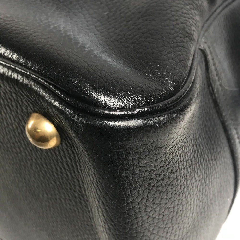 HERMES vintage Sampron Bag Hand Bag Travel Bag Duffle Bag Ardennes Black/GoldHardware Used