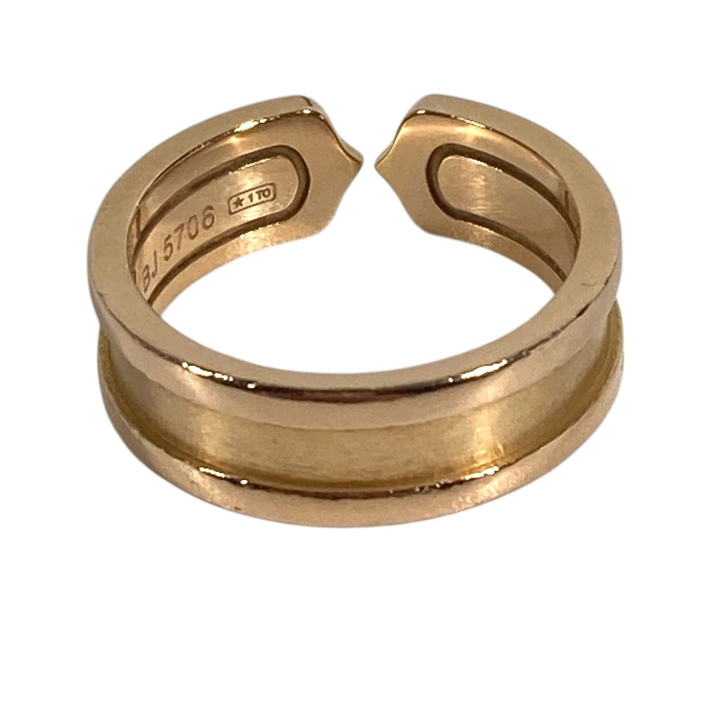 CARTIER K18 Gold 18K 2C Ring Logo Accessory Jewelry Ring YG750 Gold Used