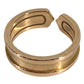 CARTIER K18 Gold 18K 2C Ring Logo Accessory Jewelry Ring YG750 Gold Used
