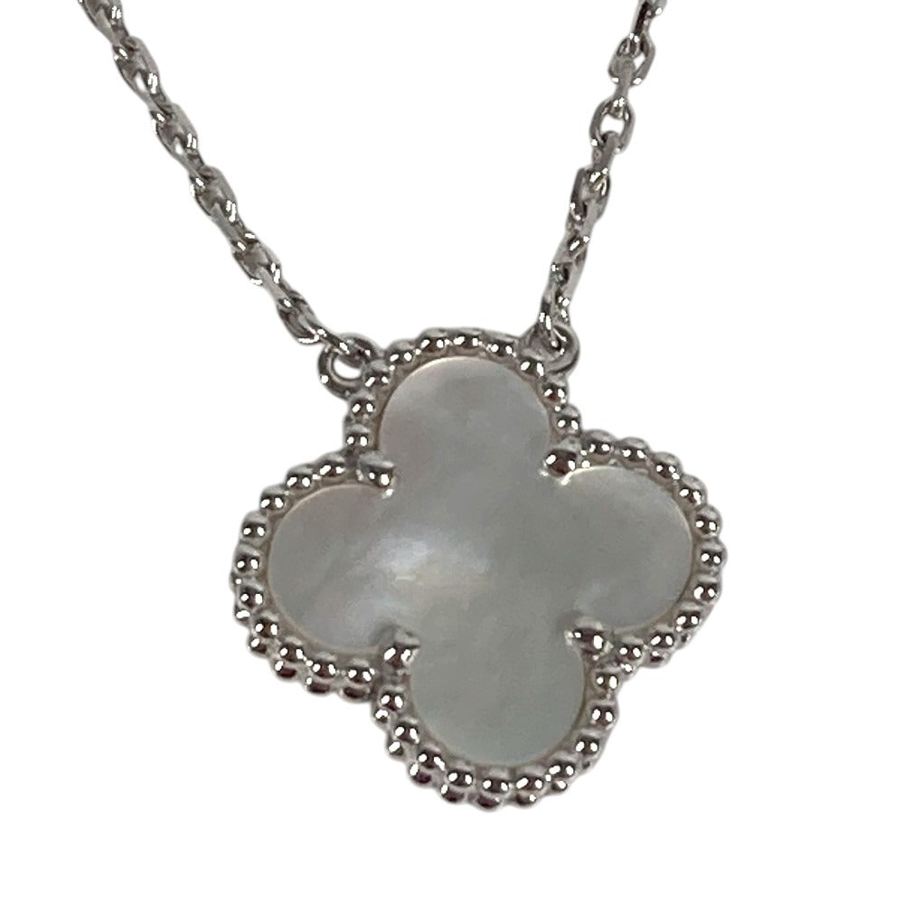 Van Cleef & Arpels K18 Gold 18K Shell Vintage Alhambra Necklace Accessories Jewelry Chain Necklace Necklace WG750 Silver Used