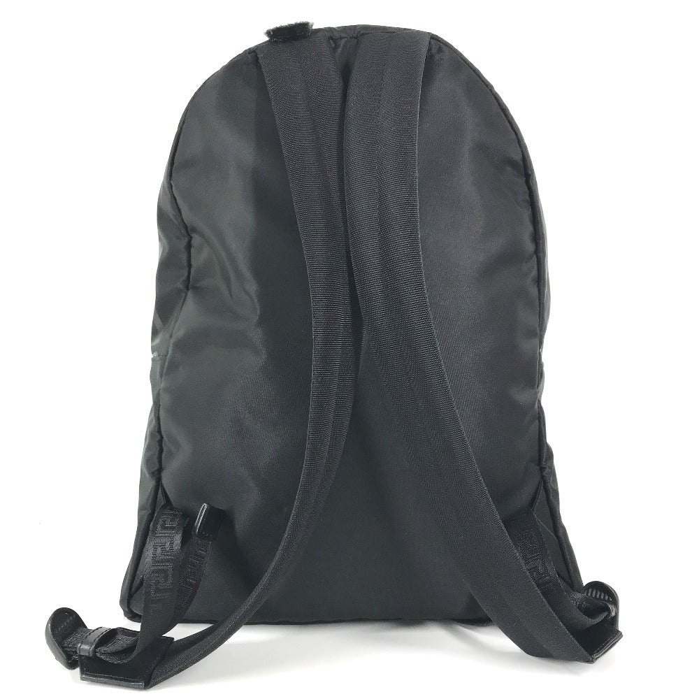 VERSACE Logo backpack bag Backpack Nylon Black Used