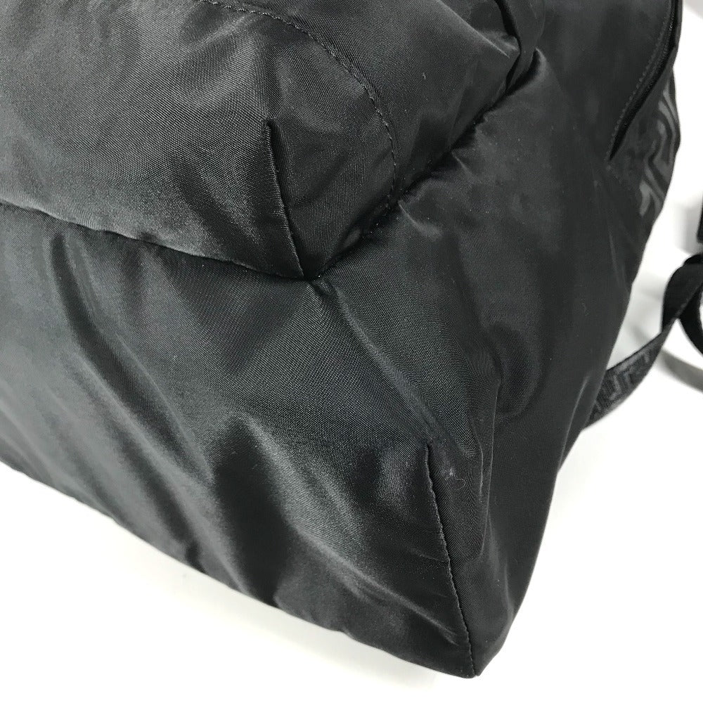 VERSACE Logo backpack bag Backpack Nylon Black Used