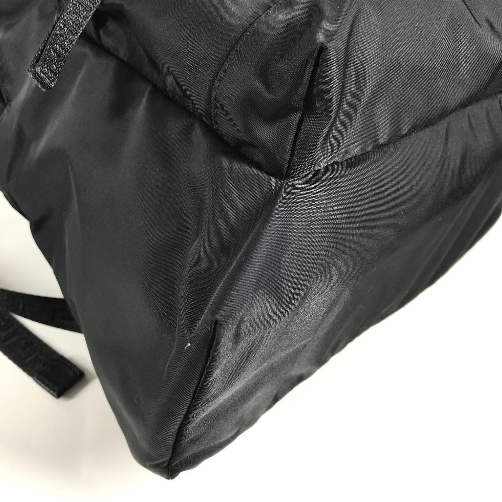 VERSACE Logo backpack bag Backpack Nylon Black Used