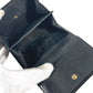 CHANEL CC CC Mark logo Compact wallet Trifold wallet enamel Black Used