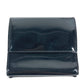 CHANEL CC CC Mark logo Compact wallet Trifold wallet enamel Black Used