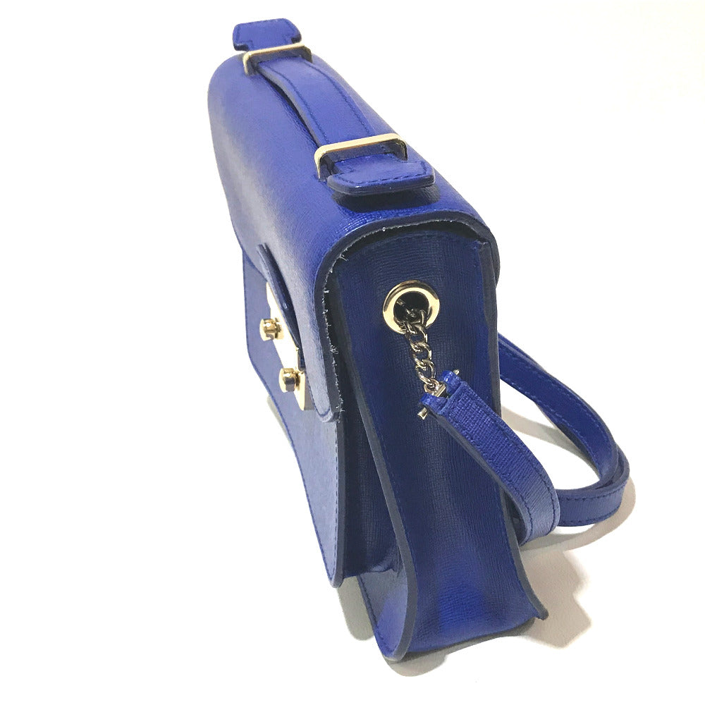 FURLA Julia Bag 2-Way Leather Shoulder Bag, Women's, Blue