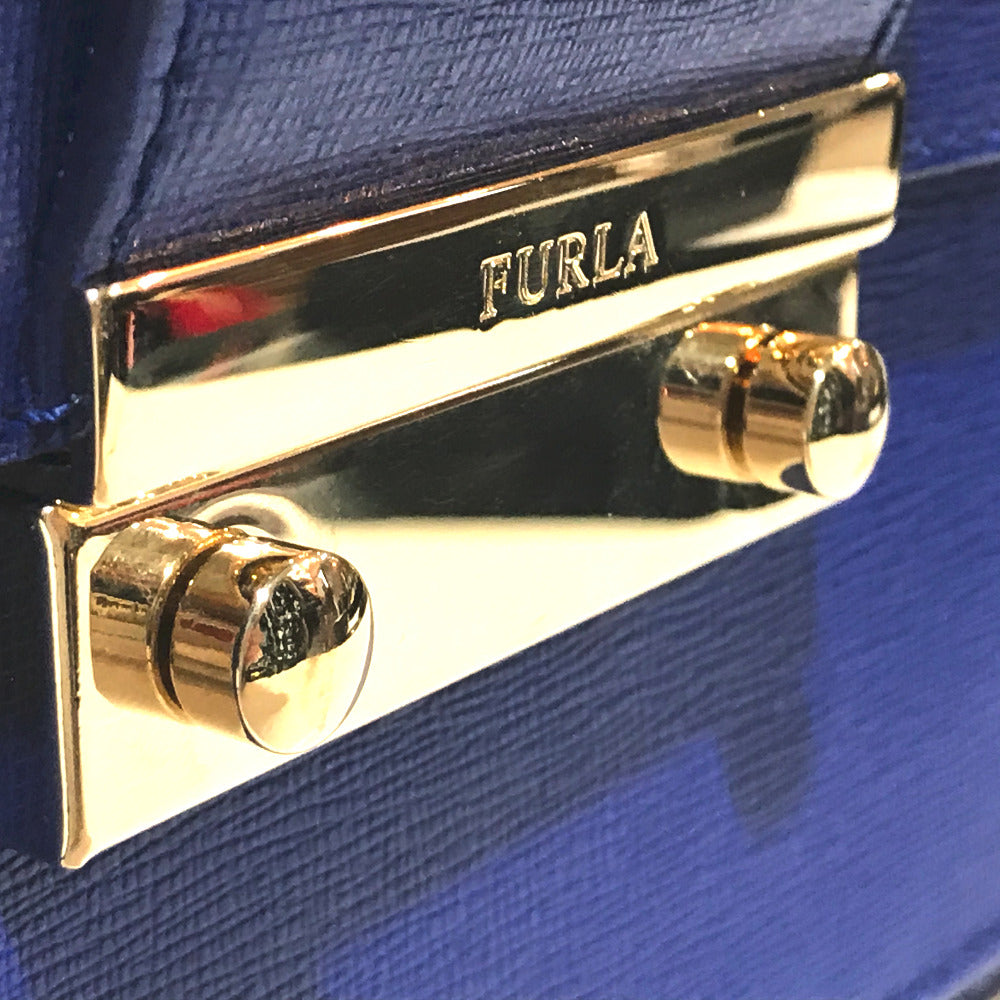 FURLA Julia Bag 2-Way Leather Shoulder Bag, Women's, Blue