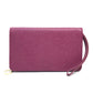 BVLGARI BVLGARI Pass Case Bifold Wallet Calf Leather Women's Fuchsia Pink x Red