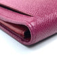 BVLGARI BVLGARI Pass Case Bifold Wallet Calf Leather Women's Fuchsia Pink x Red