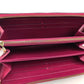 LOUIS VUITTON M91597 Monogram Vernis Zippy Wallet, Patent Leather, Women's, Rose Andiane, Dark Pink