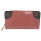 LOUIS VUITTON M62318 Monogram Zippy Venice Long Wallet in Patent Leather, Women's, Vieux Rose, Pink Beige